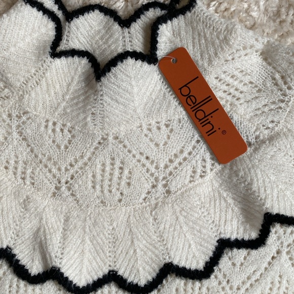 Belldini Ecru/Black Sweater XL NWT - Picture 8 of 8